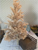 Cream Colored Christmas Tree & Egg Crate