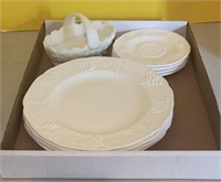 Set of Milk Glass Dishes
