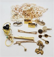 (J) Faux Pearls, Cuff Links, Brooches and more