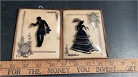 VINTAGE REVERSE PAINTED GLASS PICTURES