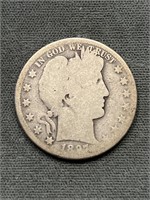 1897 O Barber Silver Half Dollar