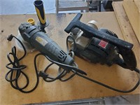 electric planer and double cut saw