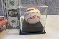 Signed Mickey Mantle Baseball in Case