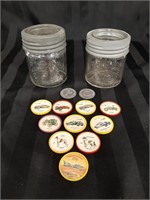 Jell-O/Hostess Caps & Crown 1/2 Pint Jars - 2 jars