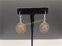 STERLING SILVER STATE OF NEVADA SEAL EARRINGS