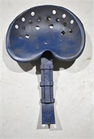 Antique Painted Tractor Seat (Blue)