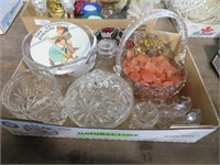 glass candy dish,basket,toothpick,etc