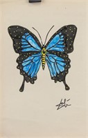SALVADOR DALI Spanish 1904-1989 Print Butterfly