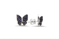 Butterfly Diamond and Sapphire Earrings