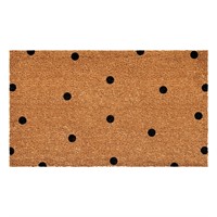 Calloway Mills Black Polka-Dots Doormat (24" x 36"