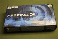 (20) Federal 300 Win Mag 180 Grain JSP Ammo