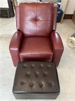 Abbyson Swivel Chair & Footstool