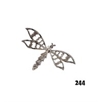 Sterling Dragonfly Brooch