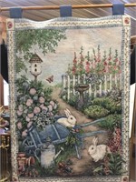 Spring Tapestry With Wooden Hanger