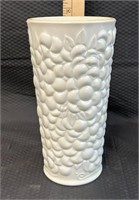 White Glass Vase 8"
