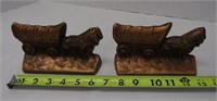 Hubley Covered Wagon Bookends