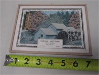 Indian Motors Framed Picture w/ Thermometer