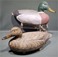 2 STYROFOAM WORKING DECOYS SIGNED G SITLER