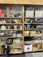 (2) Shelves of Vintage Photography Equipment,