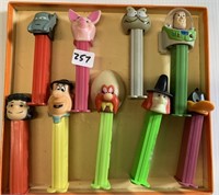 9 Vintage Pez Candy Dispensers (no candy)