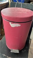14â€ tall Pink Painted Steel Garbage Can