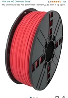 MG Chemicals Red ABS 3D Printer Filament