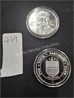 2- payne stewart PGA collectible coins (display