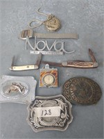 MISC. ITEMS:  POCKET WATCH, WRIST WATCH, (NOVA)