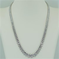 Platinum full diamond necklace