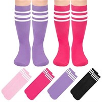 SIZE : 6 - 9 YEARS - Toddler Soccer Socks Girls