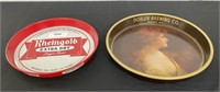 Two Beer Tin Advertising Trays