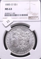 1885 O NGC MS63 MORGAN DOLLAR