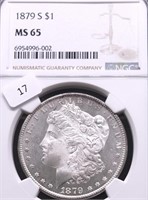 1879 S NGC MS65 MORGAN DOLLAR