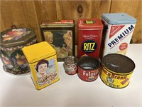 Vintage tin cans