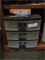 3 Drawer Storage Bin w/Contents & MORE
