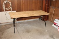 Homemade 6' Folding Table with Plywood Top