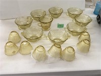 madrid depression glass cups & dessert cups
