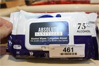 2 PKG ABSOLUTE SANITIZER ALCOHOL WIPES
