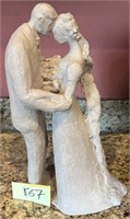 L - BRIDE & GROOM FIGURINE 14"T(K67)