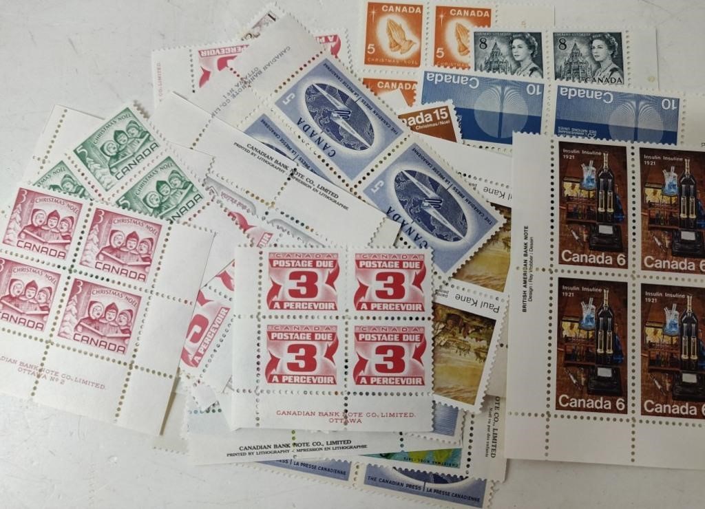 Canada Mint Never Hinged Postage Stamp Lot