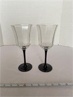 Matching pair of fancy drinking glasses