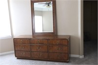 Drexel Dresser and Mirror (70.5"w x 19"d x 29"t)