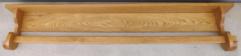 Wooden Quilt Hanger, Plate Shelf 61x5 x12 Inches