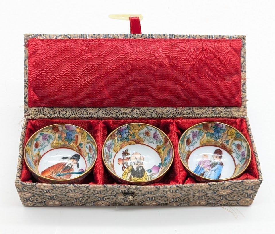 3 Piece Chinese Miniature Bowls Set