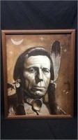Iron eyes Oil Painting by Boyiddle