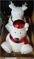 HOLIDAY DECORATED CERAMIC SCENTED CANDLES