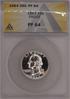 (3) 1964 Coin Set, Washington Quarter, Roosevelt D