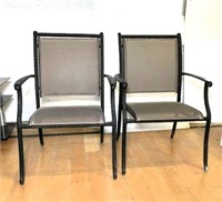 Metal & Mesh Patio Chairs- lot of 2