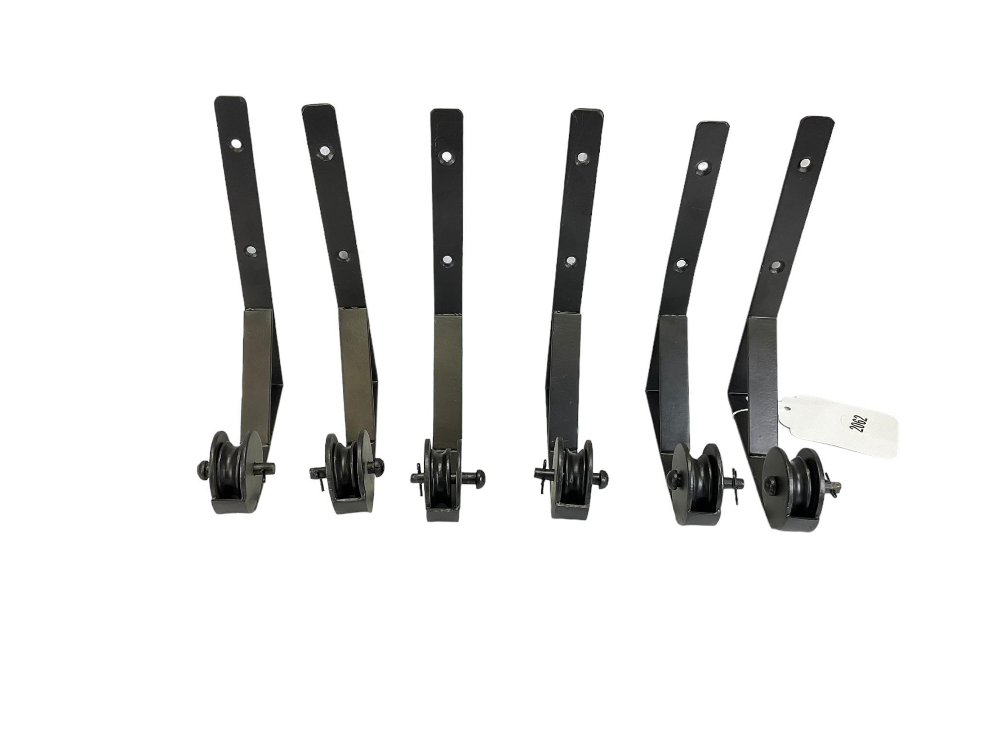 6- Metal P Pulley Wall Mount Brackets