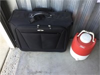 SKYLINE Suitcase and COLEMAN water Jug